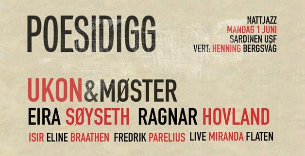 Poesidigg på Nattjazz // MANDAG 1. JUNI // Nattjazz 2026