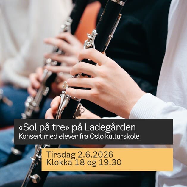 "Sol på tre" på Ladegården 2. juni klokka 18